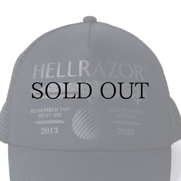 画像3: HELLRAZOR®︎ MOZYSKEY COLLECTION " DTA TRUCKER CAP " - BLACK/BLACK MESH (3)