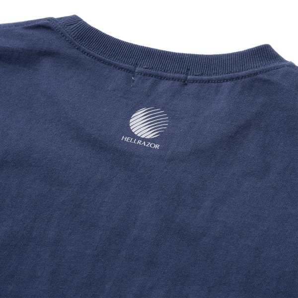 画像4: HELLRAZOR®︎ MOZYSKEY COLLECTION " LETTER SHIRT " - NAVY (4)