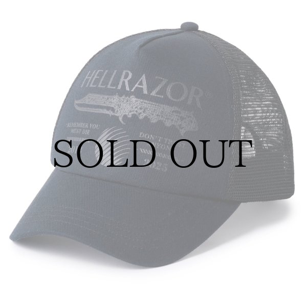 画像1: HELLRAZOR®︎ MOZYSKEY COLLECTION " DTA TRUCKER CAP " - BLACK/BLACK MESH (1)