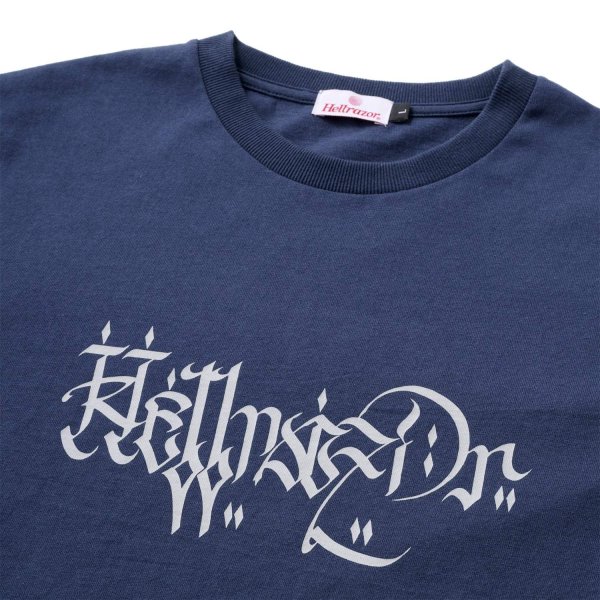 画像3: HELLRAZOR®︎ MOZYSKEY COLLECTION " LETTER SHIRT " - NAVY (3)