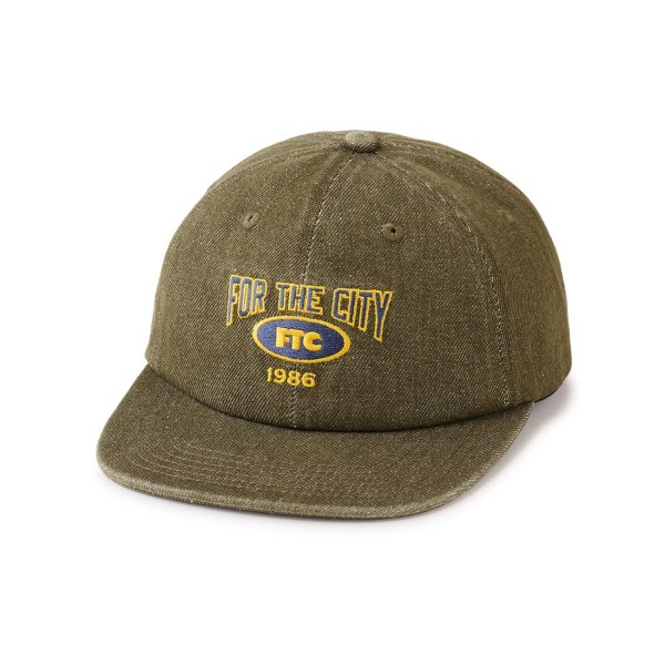画像1: FTC  " WASHED DENIM 6 PANEL " - GREEN (1)