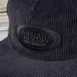 画像2: REAL " OVAL CORDUROY SNAPBACK " - BLACK (2)