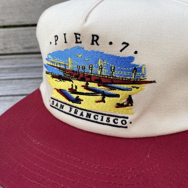 画像2: REAL " PIER 7 SNAPBACK " - NATURAL / MAROON (2)