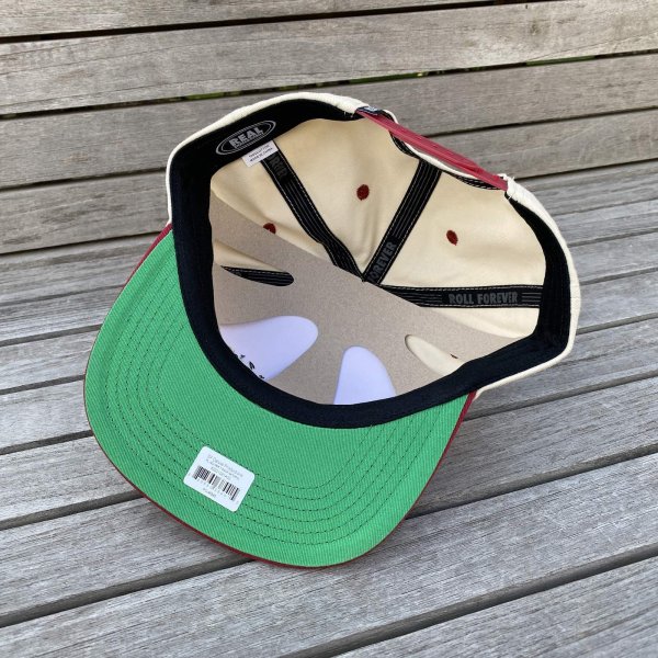 画像4: REAL " PIER 7 SNAPBACK " - NATURAL / MAROON (4)