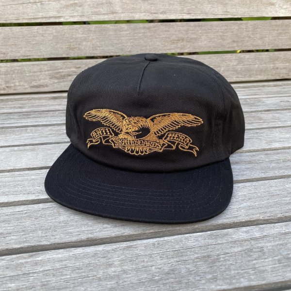 画像1: ANTIHERO " BASIC EAGLE SNAP BACK " - BLACK / GOLD (1)