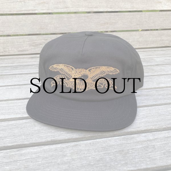 画像1: ANTIHERO " BASIC EAGLE SNAP BACK " - BLACK / GOLD (1)
