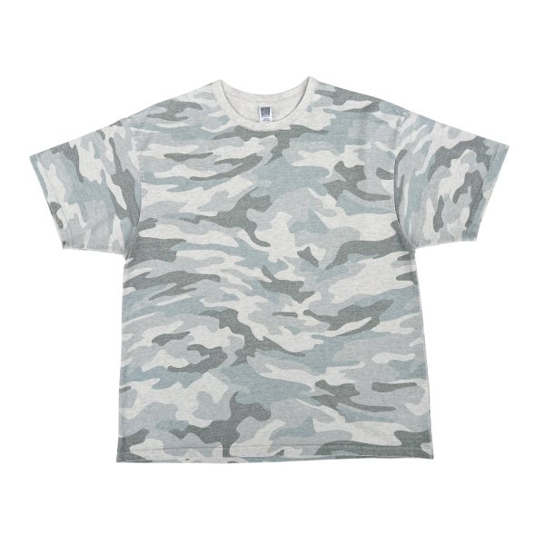 画像1: COMFORTABLE REASON " PIGMENT DYED MELT CAMO TEE " - MINT (1)