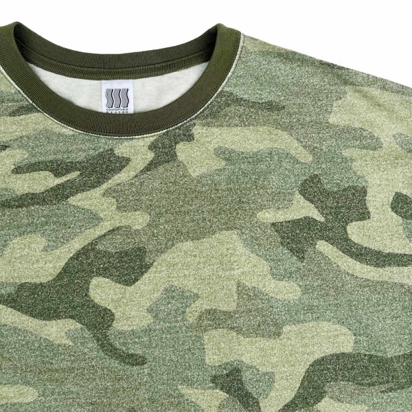 画像3: COMFORTABLE REASON " PIGMENT DYED MELT CAMO TEE " - OLIVE (3)