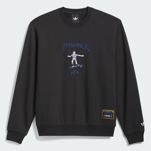 画像1: ADIDAS " GONZ CREW NECK THRASHER X AFA " - BLACK (1)