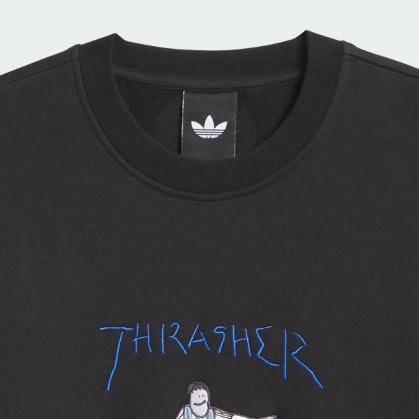 画像3: ADIDAS " GONZ CREW NECK THRASHER X AFA " - BLACK (3)