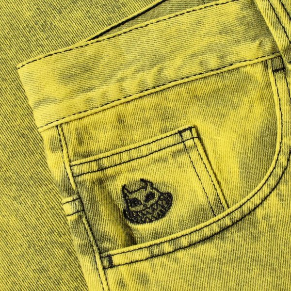 画像4: POLAR SKATE CO. " BIG BOY SHORTS | ANGEL CHILD " - LEMON BLACK (4)