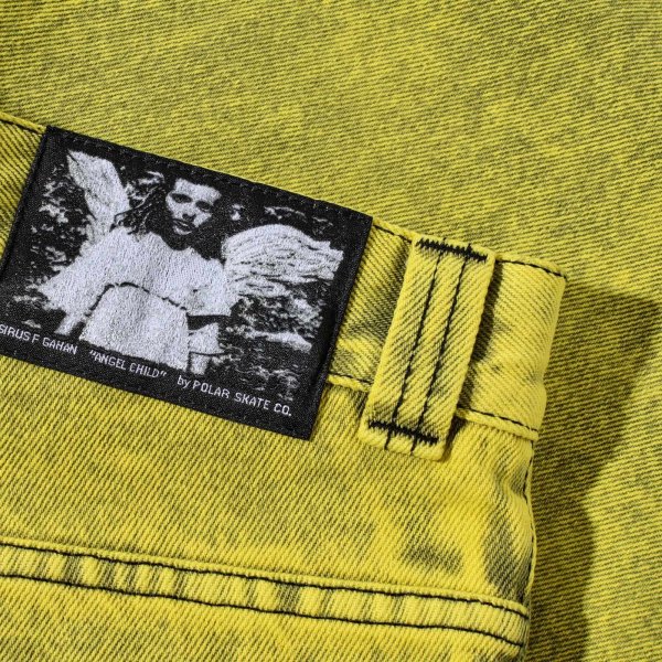 画像5: POLAR SKATE CO. " BIG BOY SHORTS | ANGEL CHILD " - LEMON BLACK (5)