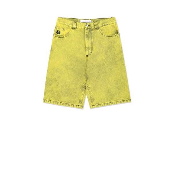 画像1: POLAR SKATE CO. " BIG BOY SHORTS | ANGEL CHILD " - LEMON BLACK (1)