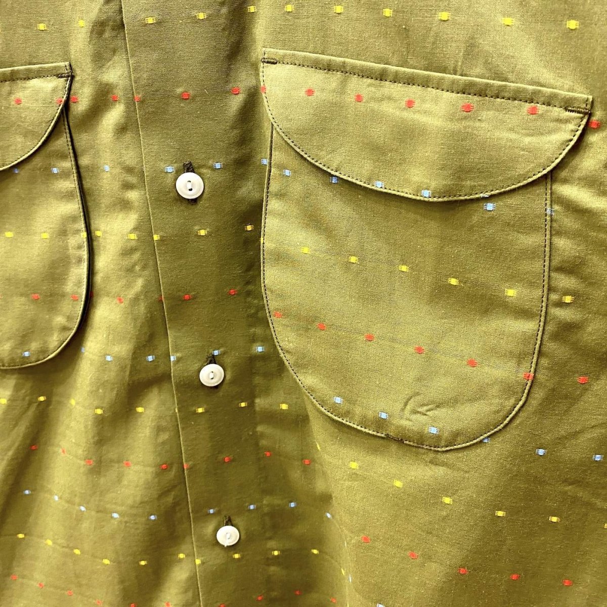 画像5: NOROLL " DOT S/S SHIRT " - OLIVE (5)