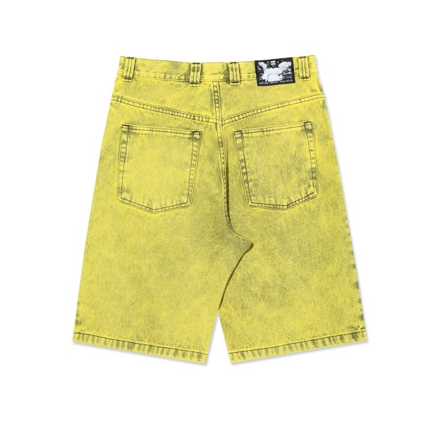 画像2: POLAR SKATE CO. " BIG BOY SHORTS | ANGEL CHILD " - LEMON BLACK (2)