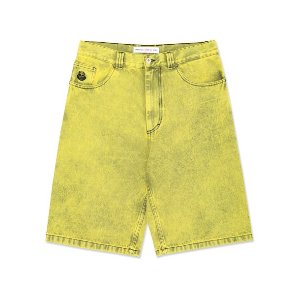 画像1: POLAR SKATE CO. " BIG BOY SHORTS | ANGEL CHILD " - LEMON BLACK (1)