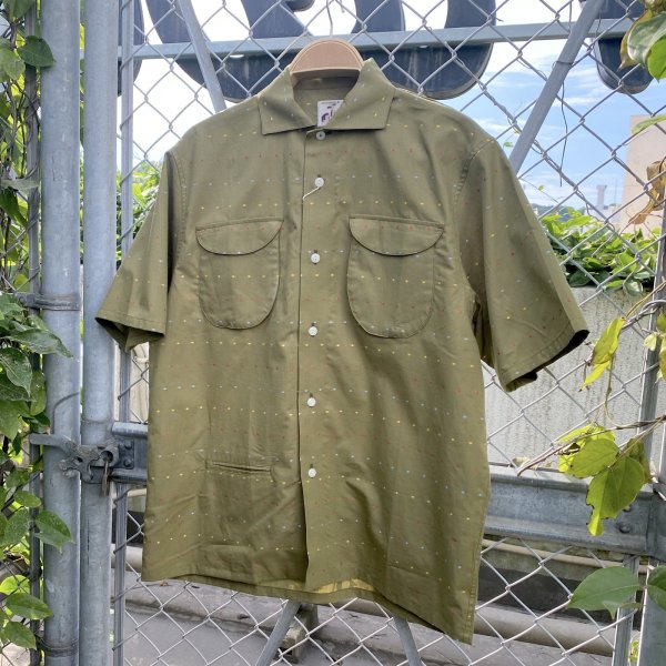 画像1: NOROLL " DOT S/S SHIRT " - OLIVE (1)