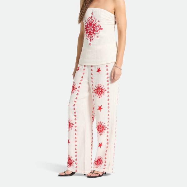 画像8: BRIXTON " THE LOLA LOUNGE PANT " - OFF WHITE TILE (8)