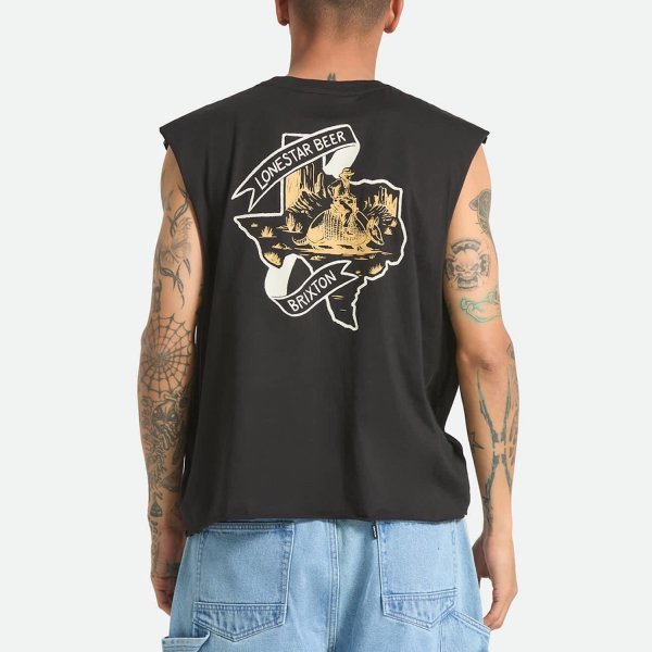 画像8: LONE STAR X BRIXTON " ARMADILLO MUSCLE TEE " - BLACK (8)