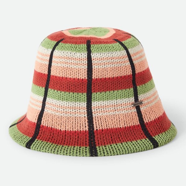 画像2: BRIXTON " REDDING KNIT PACKABLE HAT " - PEACH COBBLER MULTI STRIPE (2)