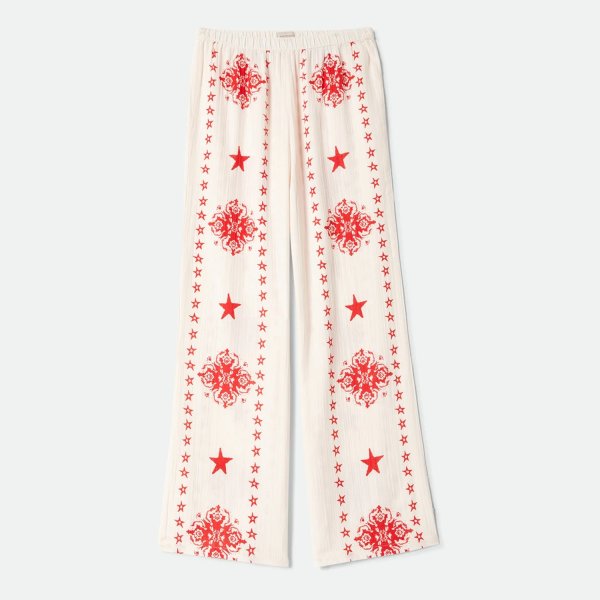 画像1: BRIXTON " THE LOLA LOUNGE PANT " - OFF WHITE TILE (1)