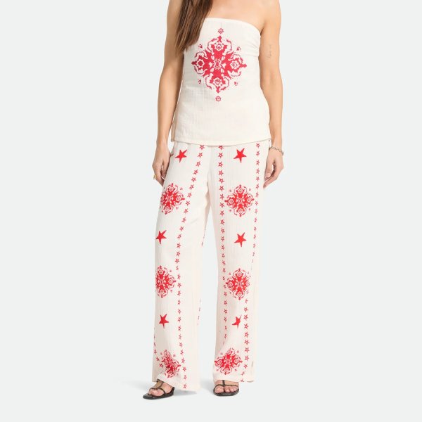 画像5: BRIXTON " THE LOLA LOUNGE PANT " - OFF WHITE TILE (5)