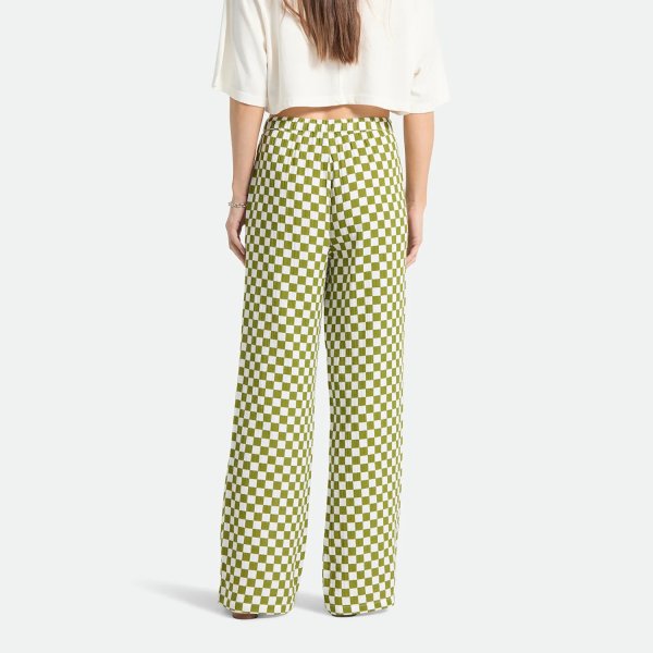 画像7: BRIXTON " THE LOLA LOUNGE PANT " - SUBLIME GREEN CHECKERBOARD (7)