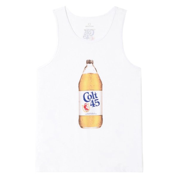 画像1: COLT 45 X BRIXTON " TANK TOP " - WHITE (1)