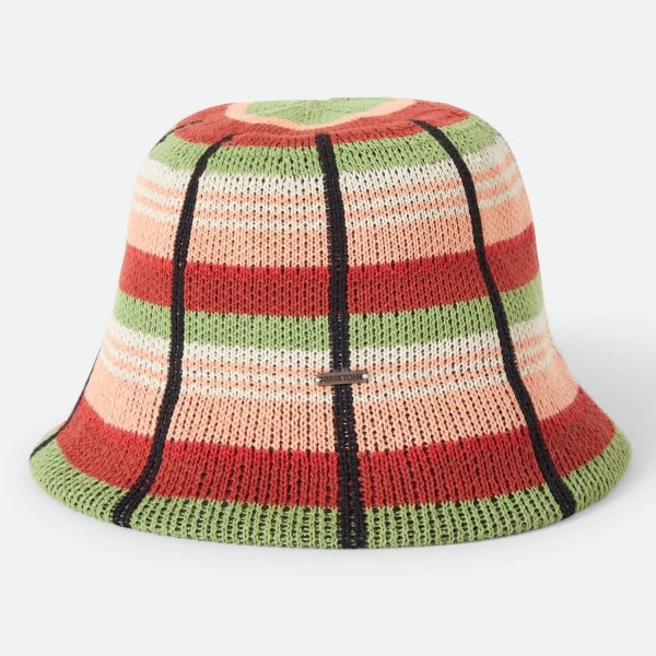 画像1: BRIXTON " REDDING KNIT PACKABLE HAT " - PEACH COBBLER MULTI STRIPE (1)