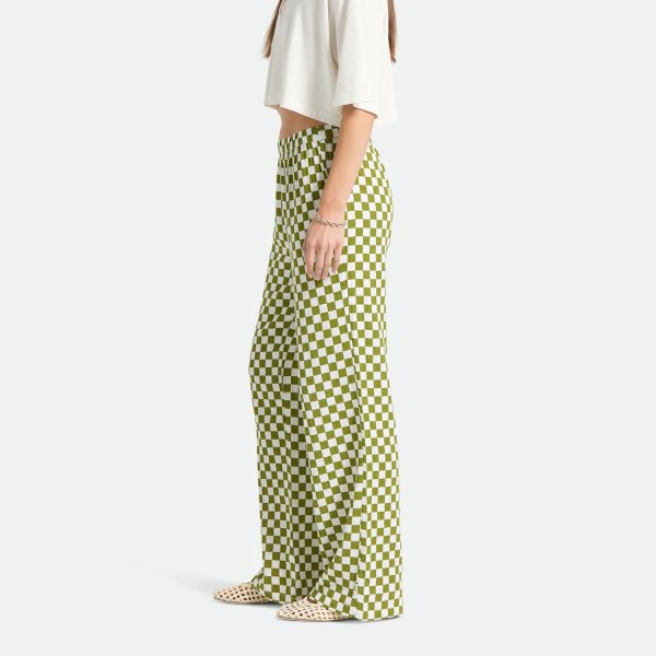 画像6: BRIXTON " THE LOLA LOUNGE PANT " - SUBLIME GREEN CHECKERBOARD (6)