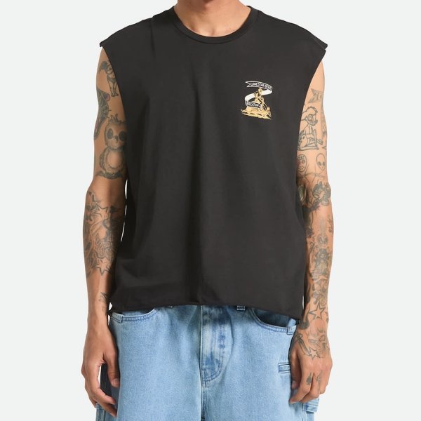 画像6: LONE STAR X BRIXTON " ARMADILLO MUSCLE TEE " - BLACK (6)