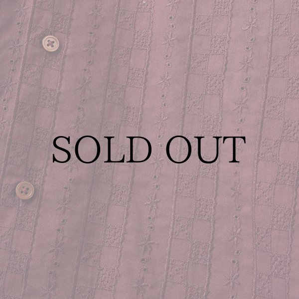 画像3: FTC | CHECKER LACE SHIRT - WINE (3)