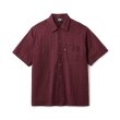画像1: FTC | CHECKER LACE SHIRT - WINE (1)
