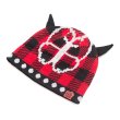 画像3: HODDLE | BUTTERFLY HORN BEANIE - RED (3)