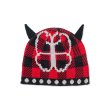 画像2: HODDLE | BUTTERFLY HORN BEANIE - RED (2)