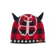 画像1: HODDLE | BUTTERFLY HORN BEANIE - RED (1)