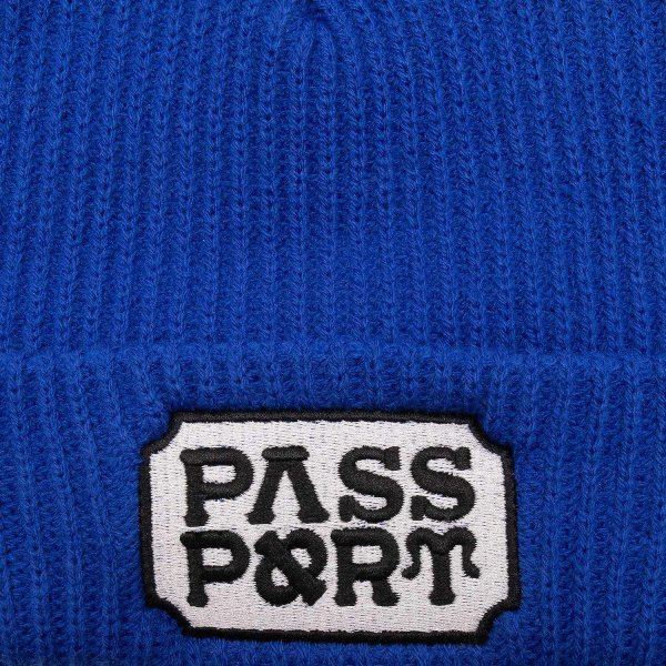 画像2: PASS~PORT | YEARBOOK LOGO BEANIE - ROYAL BLUE (2)