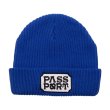 画像1: PASS~PORT | YEARBOOK LOGO BEANIE - ROYAL BLUE (1)