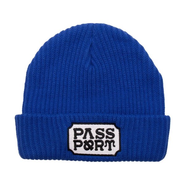 画像1: PASS~PORT | YEARBOOK LOGO BEANIE - ROYAL BLUE (1)