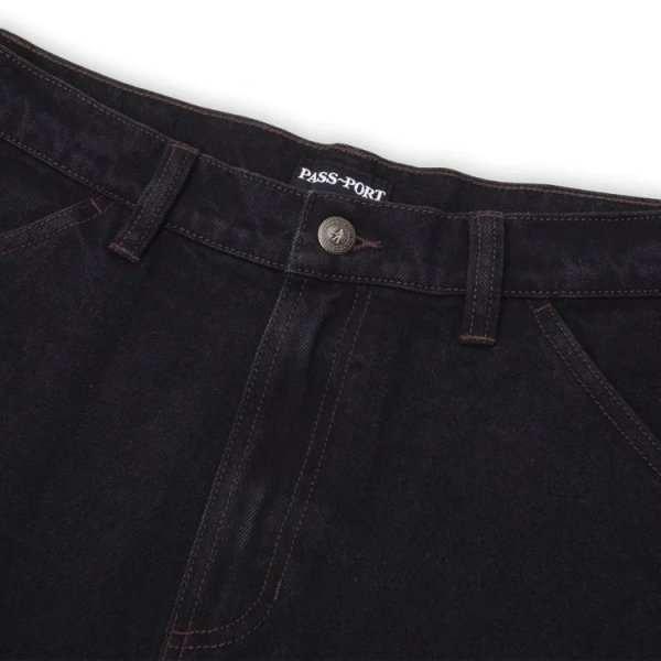 画像4: PASS~PORT |  WORKERS CLUB JEAN SHORT - WASHED BLACK (4)