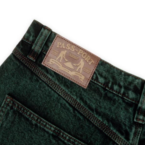 画像4: PASS~PORT |  WORKERS CLUB JEAN SHORT - DARK GREEN OVER DYE (4)