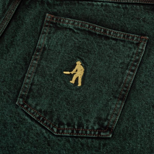 画像3: PASS~PORT |  WORKERS CLUB JEAN SHORT - DARK GREEN OVER DYE (3)