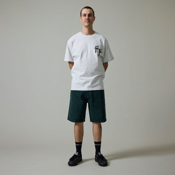 画像7: PASS~PORT |  WORKERS CLUB JEAN SHORT - DARK GREEN OVER DYE (7)