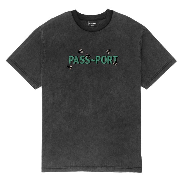 画像1: PASS~PORT |  WOT FLIES TEE - BLACK ACID (1)