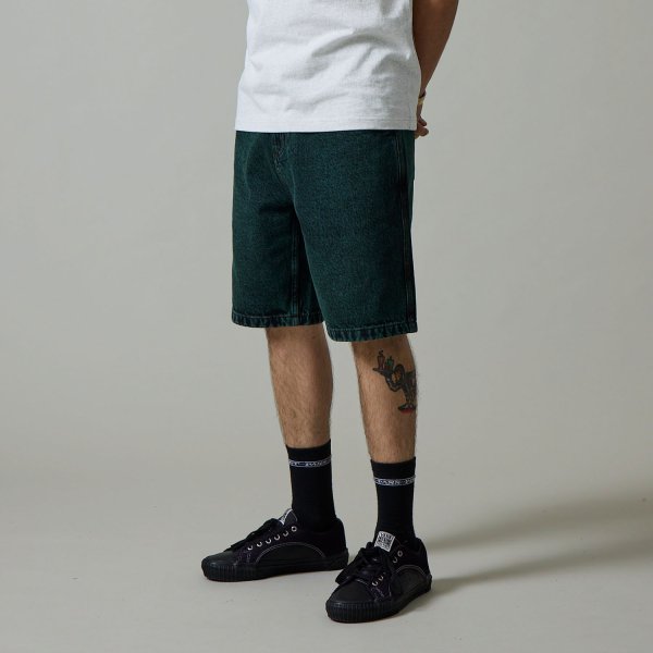 画像5: PASS~PORT |  WORKERS CLUB JEAN SHORT - DARK GREEN OVER DYE (5)