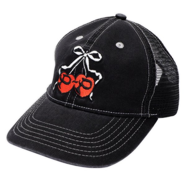 画像1: PASS~PORT | CHERRIES LEAGUES TRUCKER - WASHED BLACK (1)