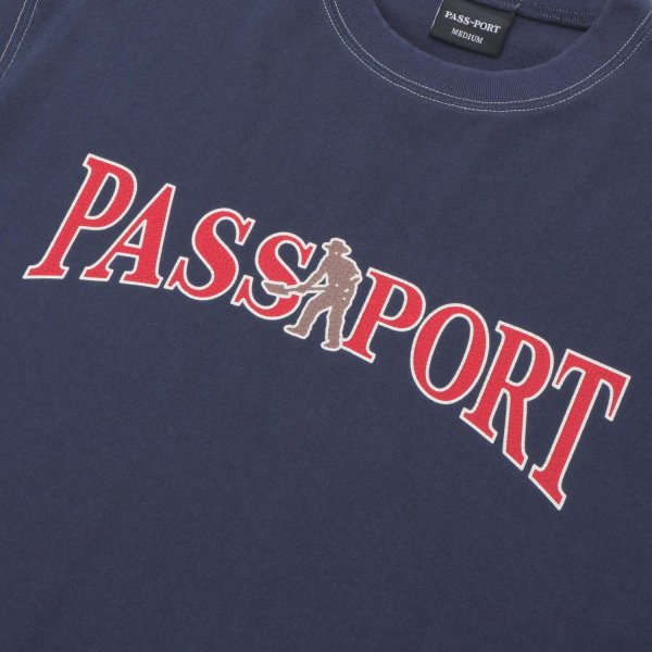 画像2: PASS~PORT | OFFICIAL CONTRAST TEE - WASHED NAVY (2)
