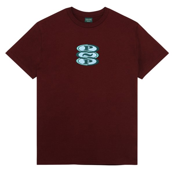 画像1: PASS~PORT |  HOOPS TEE - MAROON (The Organic Cotton) (1)