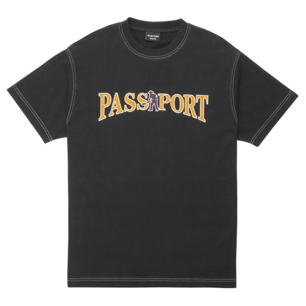 画像1: PASS~PORT | OFFICIAL CONTRAST TEE - WASHED BLACK (1)