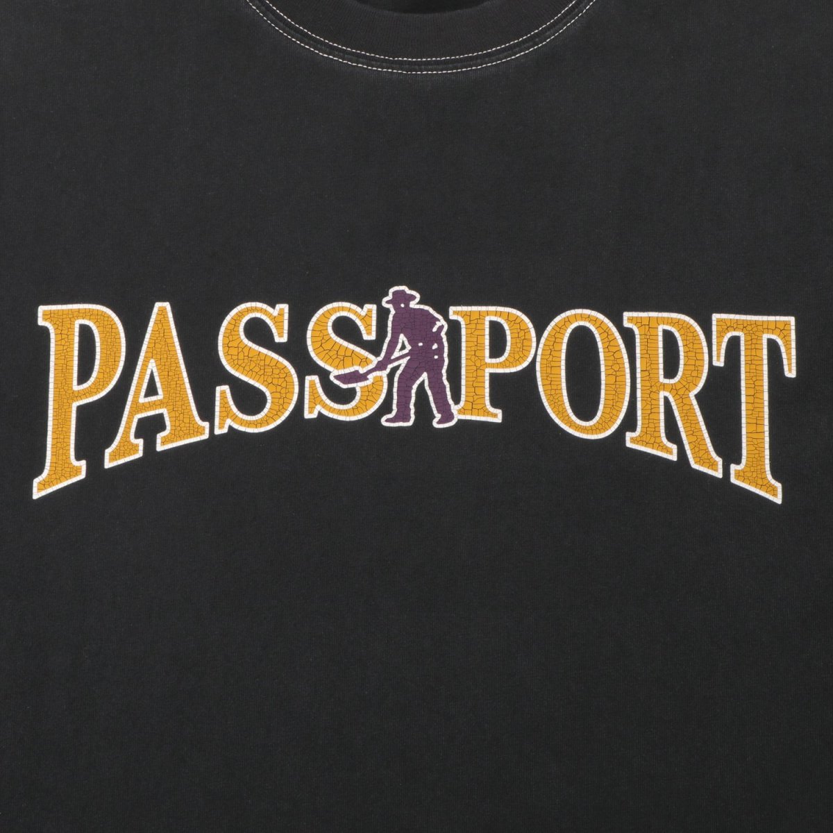 画像3: PASS~PORT | OFFICIAL CONTRAST TEE - WASHED BLACK (3)
